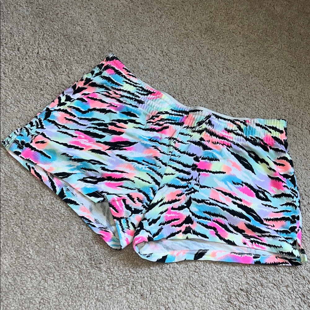 No Boundaries Multicolor Zebra Print Women Shorts Vintage